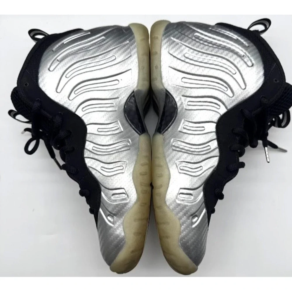 Nike Little Posite Pro GS Metallic Silver Black 644792-007 Youth US 7Y EU40